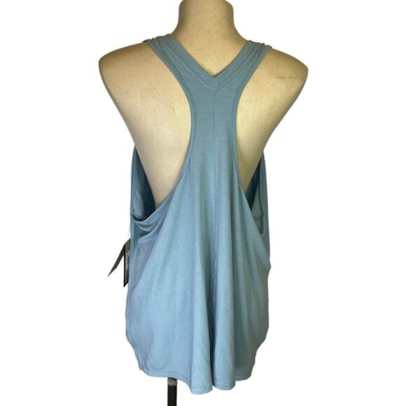 NWT Nike Dri-Fit One Luxe Racerback Tank Top Blue/Gray Logo Women's Workout 2X - Picture 5 of 5
